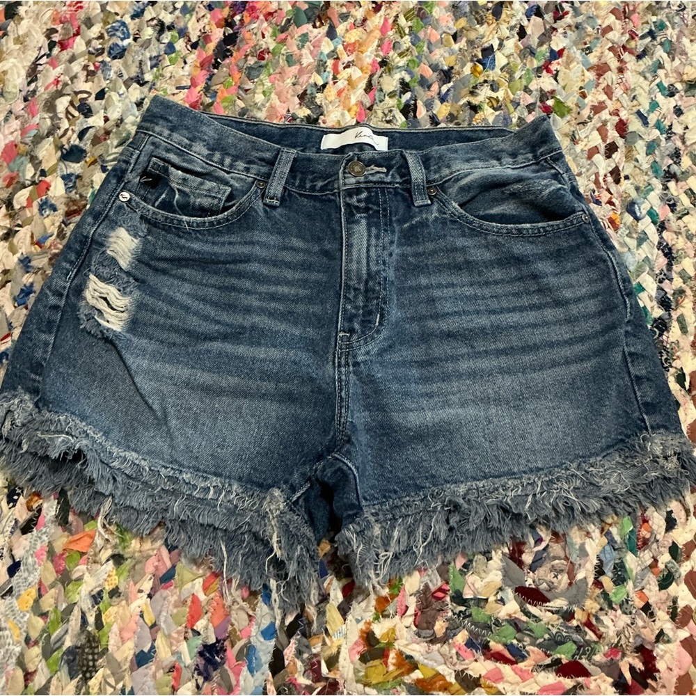KanCan Distressed Blue Jean Shorts